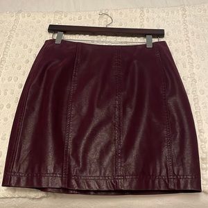FREE PEOPLE SOFT LEATHER SKIRT